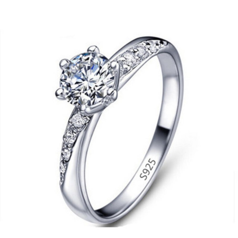 White Gold Austrian Crystal Infinity Ring - Picture 2 of 6